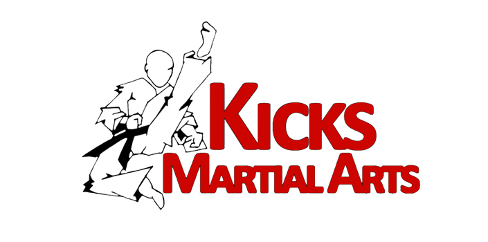 Kicks Martial Arts Red logo